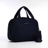 Сумка дорожная на молнии, 2 наружных кармана, длинный ремень, цвет синий Сумка дорожная на молнии, 2 наружных кармана, длинный ремень, цвет синий