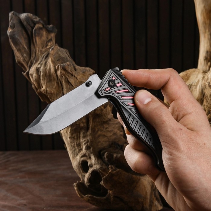 Нож складной Нож складной "Адмирал" полуавтоматический, 10см, клинок 4см