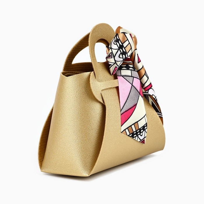 Сумочка подарочная &laquo;Золотая&raquo;, 12 х 13 х 5.5 см