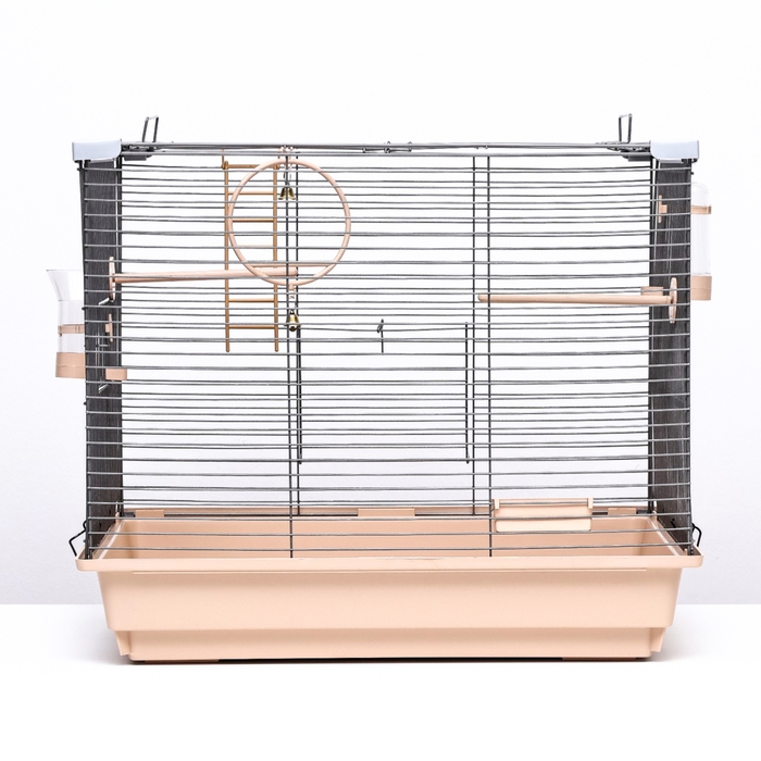 Клетка для птиц "Пижон" №104, разборная, 1 секция, 58 х 40 х 48см, бежевая