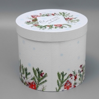 Коробка подарочная круглая &laquo;Сказочных моментов&raquo;, 19.5 х 22 см, Новый год