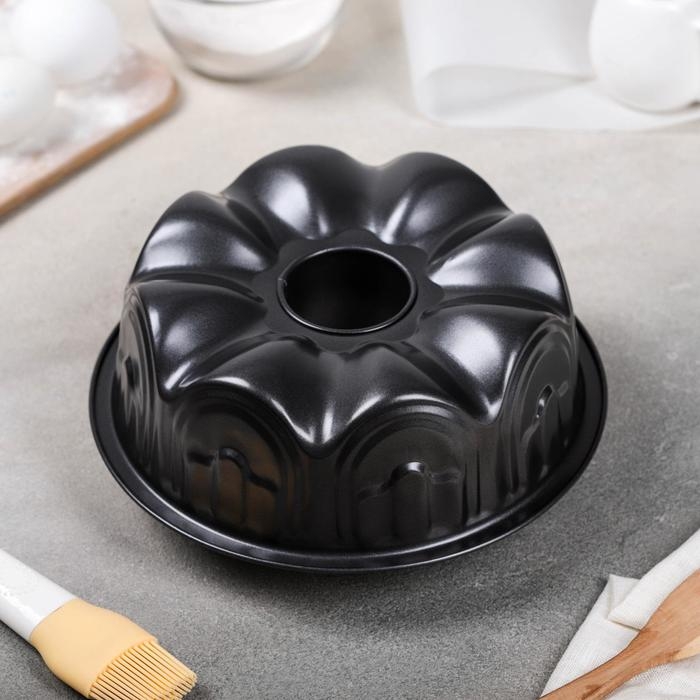 Форма для выпечки «Немецкий кекс. Крепость», 22×7 см, антипригарное покрытие, цвет чёрный Форма для выпечки «Немецкий кекс. Крепость», 22×7 см, антипригарное покрытие, цвет чёрный