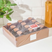 Набор стеклянных баночек для сыпучих продуктов с пробковой крышкой Доляна &laquo;Парфе. Звезда&raquo;, 350 мл, 11&times;6&times;11,5 см, 12 шт