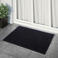 Коврик придверный влаговпитывающий, ребристый, &laquo;Стандарт&raquo;, 90&times;120 см, цвет чёрный