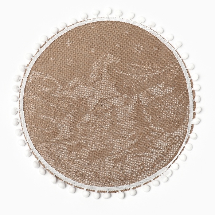 Набор салфеток 4 шт  &laquo;Волшебного нового года&raquo; цв.белый, 37*37 см