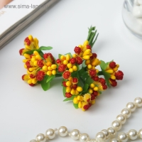 Декор для творчества "Засахаренные ягодки" (набор-букет 10 цветков) 8,5 см d=2 см МИКС Декор для творчества "Засахаренные ягодки" (набор-букет 10 цветков) 8,5 см d=2 см МИКС