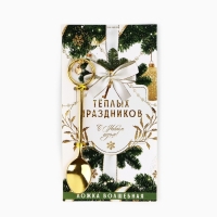 Ложка чайная с подвесом новогодняя &laquo;Теплых праздников&raquo; на Новый год, 11,5 х 2 см