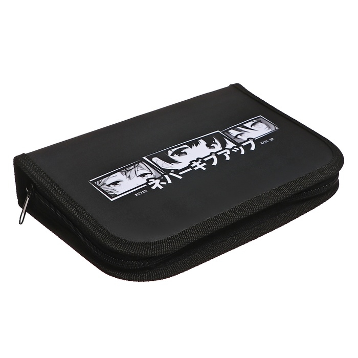 Пенал 3 секции, вкладка внутри, 140 х 210 х 40 мм, тканевый, Calligrata TOP Block Пенал 3 секции, вкладка внутри, 140 х 210 х 40 мм, тканевый, Calligrata TOP Block "Аниме глаза"