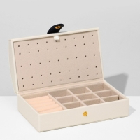 Подставка для украшений &laquo;Шкатулка&raquo; раздвижная, 17&times;9,5&times;6, цвет бежевый