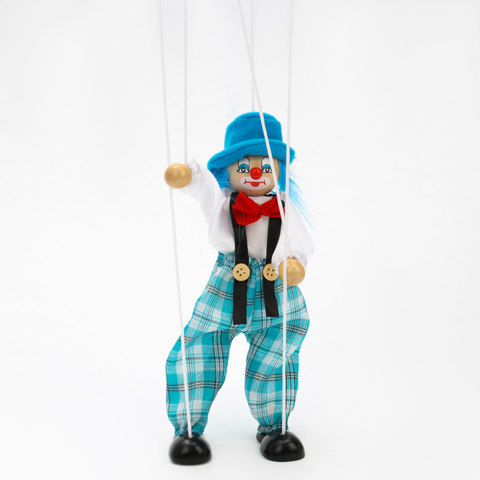 Дергунчик-марионетка на ниточках «Клоун в шляпе», цвета МИКС Дергунчик-марионетка на ниточках «Клоун в шляпе», цвета МИКС