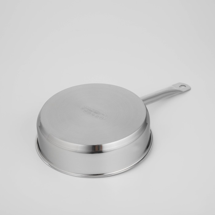 Сковорода &laquo;Общепит&raquo;, d=24 см, h=6,5 см, корпус 0,6 мм, дно ТРС 3,5 мм, индукция