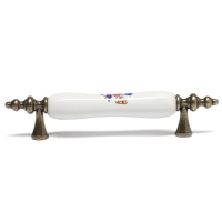 Ручка скоба ТУНДРА Ceramics 014, 96 мм, керамическая, с рисунком, цвет бронза Ручка скоба ТУНДРА Ceramics 014, 96 мм, керамическая, с рисунком, цвет бронза