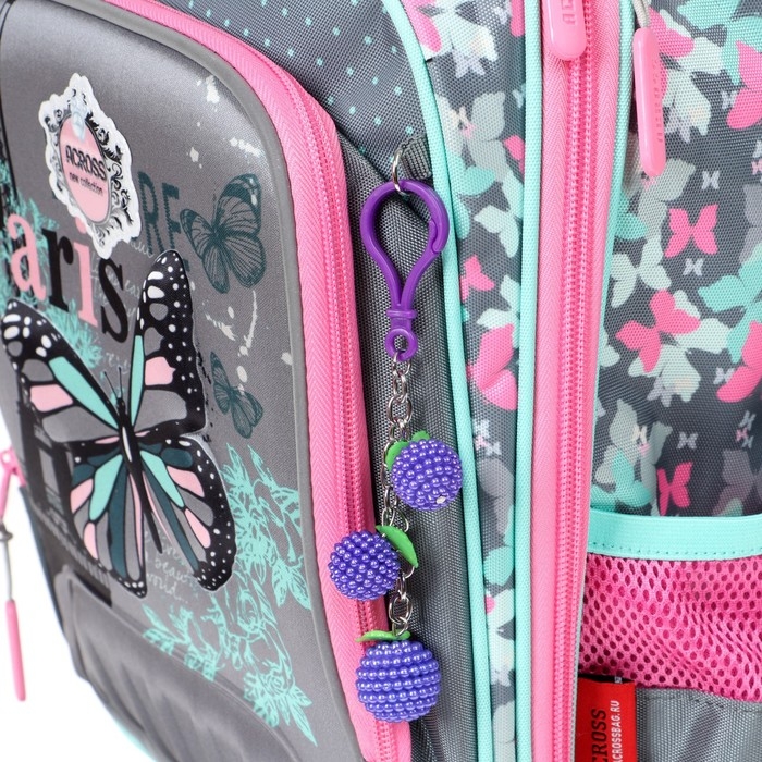 Рюкзак каркасный 39 х 29 х 17 см, серый/бирюзовый ACR22-179-11