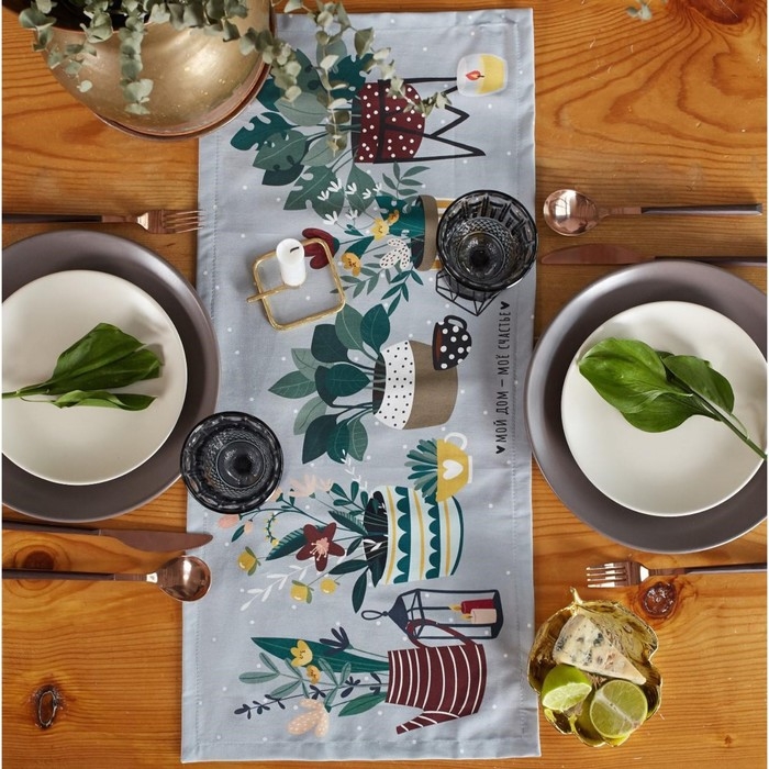 Дорожка "Этель" Hygge 30*70 см, 100% хлопок, саржа 190 г/м2