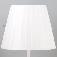 Настольная лампа Аурика E27 40Вт бело-серые 25х25х41 см RISALUX