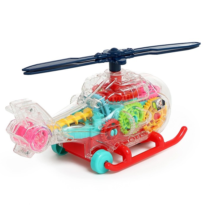 Вертолет «Шестерёнки», свет и звук, работает от батареек Вертолет «Шестерёнки», свет и звук, работает от батареек