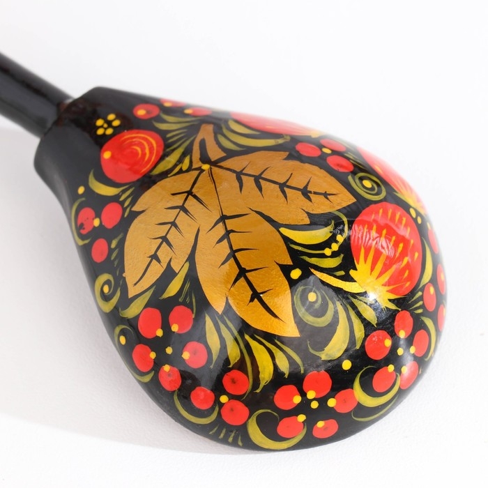 Набор &laquo;Хозяюшка&raquo;, 6 ложек и ваза, 13&times;9 см, хохлома