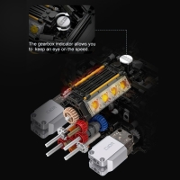 Конструктор радиоуправляемый &laquo;Спорткар&raquo;, 3187 деталей