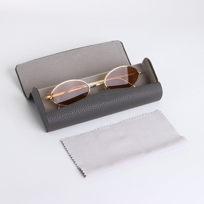 Футляр для очков на магните, длина 16 см, цвет серый