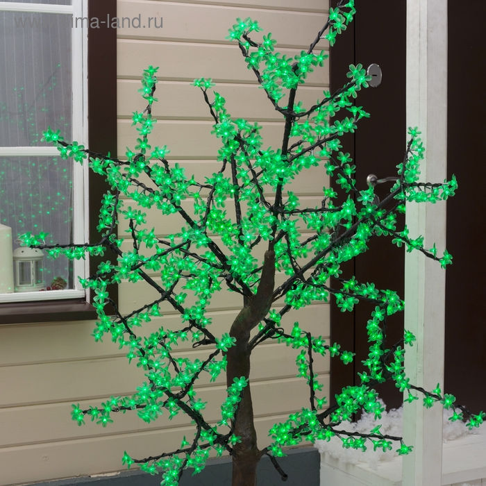 Светодиодное дерево «Сакура» 1.8 м, 768 LED, постоянное свечение, 220 В, свечение зелёное Светодиодное дерево «Сакура» 1.8 м, 768 LED, постоянное свечение, 220 В, свечение зелёное