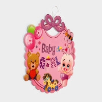 Декоративное украшение (подвеска) "Baby Girl" 28,5х24,5 см, цв. розовый Декоративное украшение (подвеска) "Baby Girl" 28,5х24,5 см, цв. розовый