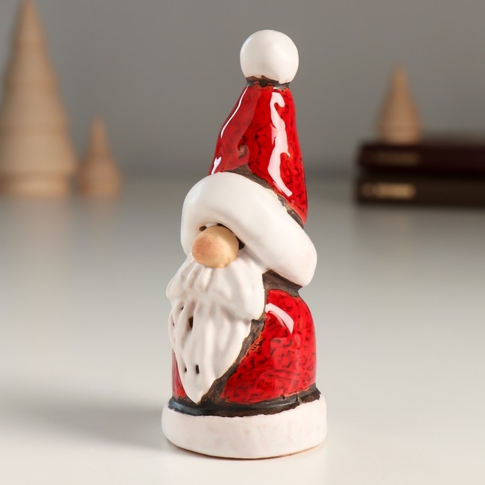 Сувенир керамика Сувенир керамика "Дед Мороз в красном с высоким колпаком" 4х4х9,9 см
