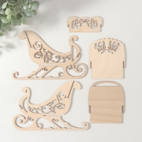 Шкатулка-сани "Узорчатые санки" 21х9х16,5 см (набор 5 деталей) Шкатулка-сани "Узорчатые санки" 21х9х16,5 см (набор 5 деталей)