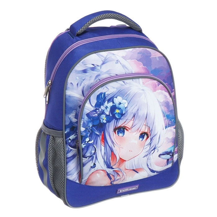 Рюкзак школьный Erich Krause ErgoLine 15L, 39 х 28 х 14 см, эргономичная спинка, Kawaii Whale 60093 Рюкзак школьный Erich Krause ErgoLine 15L, 39 х 28 х 14 см, эргономичная спинка, Kawaii Whale 60093