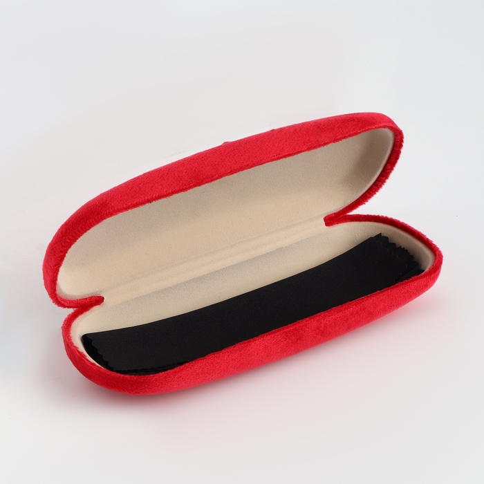 Футляр для очков на хлопушке, длина 16 см, цвет красный