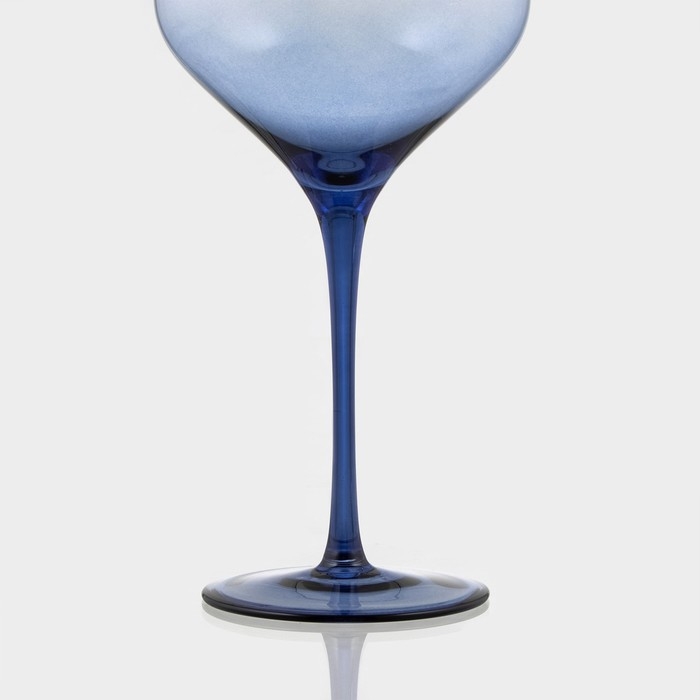 Бокал для вина стеклянный Magistro «Иллюзия», 540 мл, 10×24 см, цвет ножки синий Бокал для вина стеклянный Magistro «Иллюзия», 540 мл, 10×24 см, цвет ножки синий