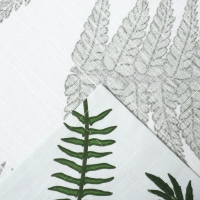 Комплект штор для кухни с подхватами Этель "Папоротник", 150х180 см - 2 шт, репс 220 г/м2, 100% хл