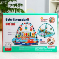 Развивающий коврик &laquo;Игра малыша&raquo;, с пианино, круглый, розовый