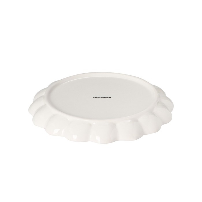 Блюдо сервировочное Доляна «Рождественский снеговик», d=20 см, цвет белый Блюдо сервировочное Доляна «Рождественский снеговик», d=20 см, цвет белый