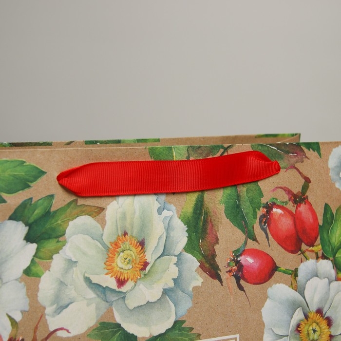 Пакет подарочный крафтовый квадратный, упаковка, &laquo;For you&raquo;, 30 х 30 х 12 см