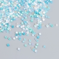 Бисер стекло 12/0 "Перламутр. Голубое ассорти" 10 гр Бисер стекло 12/0 "Перламутр. Голубое ассорти" 10 гр