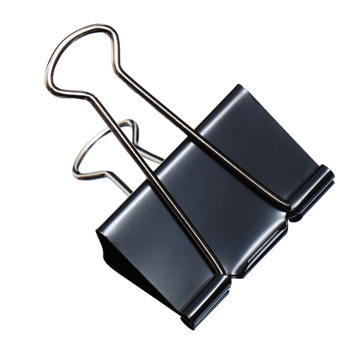 Зажимы для бумаг 51 мм, 12 штук, чёрные