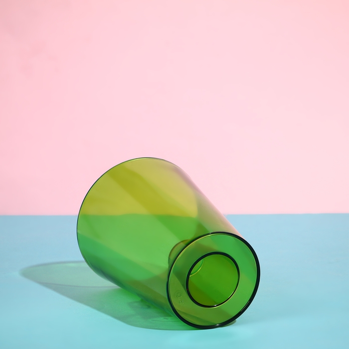 Горшок для орхидей, 1,2 л, 12,5 &times; 16,6 см, пластик, прозрачно-зелёный