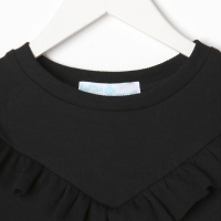 Платье с рюшей KAFTAN "Basic line" р.30 (98-104), черный