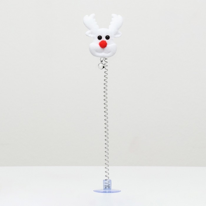 Дразнилка "Белый олень" на присоске, 24 см