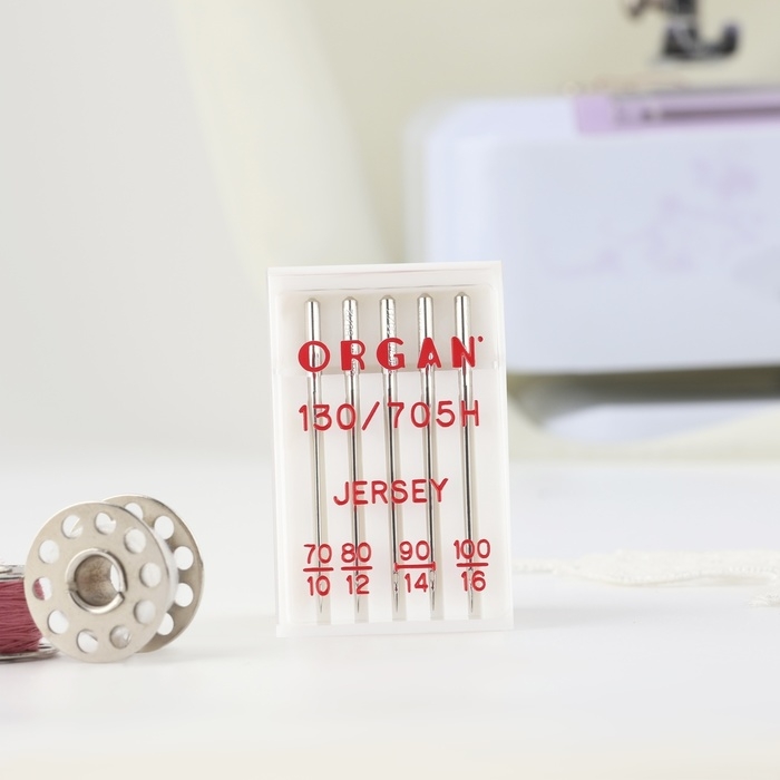 Иглы для бытовых швейных машин, для джерси, №70-100, 5 шт Иглы для бытовых швейных машин, для джерси, №70-100, 5 шт