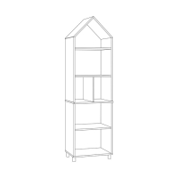 Шкаф в детскую Эйп 13.14, 530х415х1838, Белый/Дуб белый