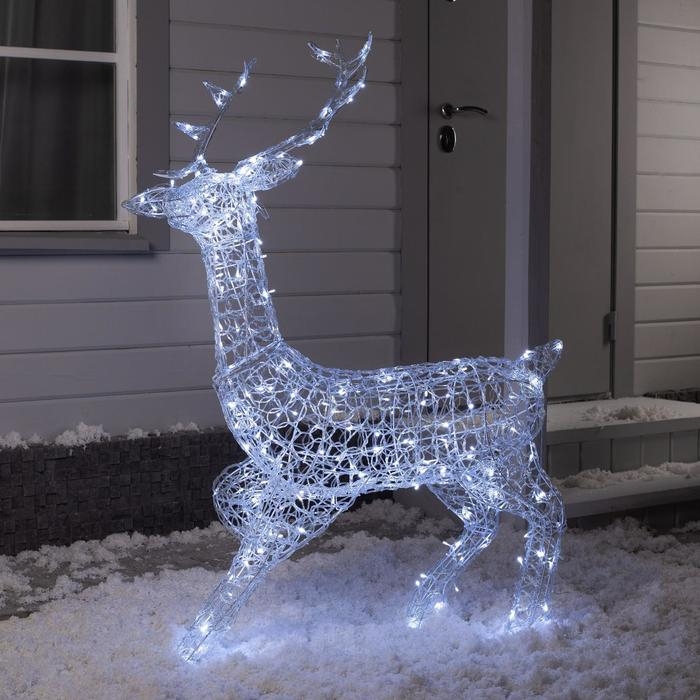 Светодиодная фигура &laquo;Олень&raquo; 100 &times; 140 &times; 50 см, металл, 31 В, свечение белое