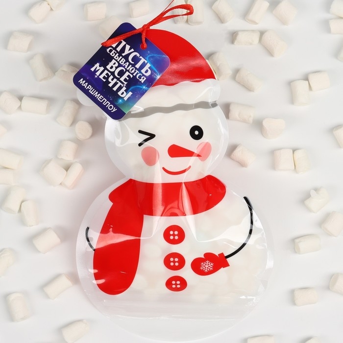 Новый год! Маршмеллоу в пакете с шильдиком &laquo;Пусть сбываются мечты&raquo; со вкусом пломбира , 40 г