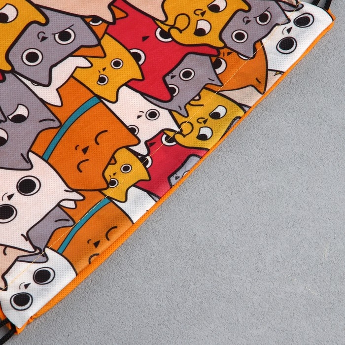 Мешок для обуви &laquo;Котики&raquo; с прозрачным окном 30 х 40 см