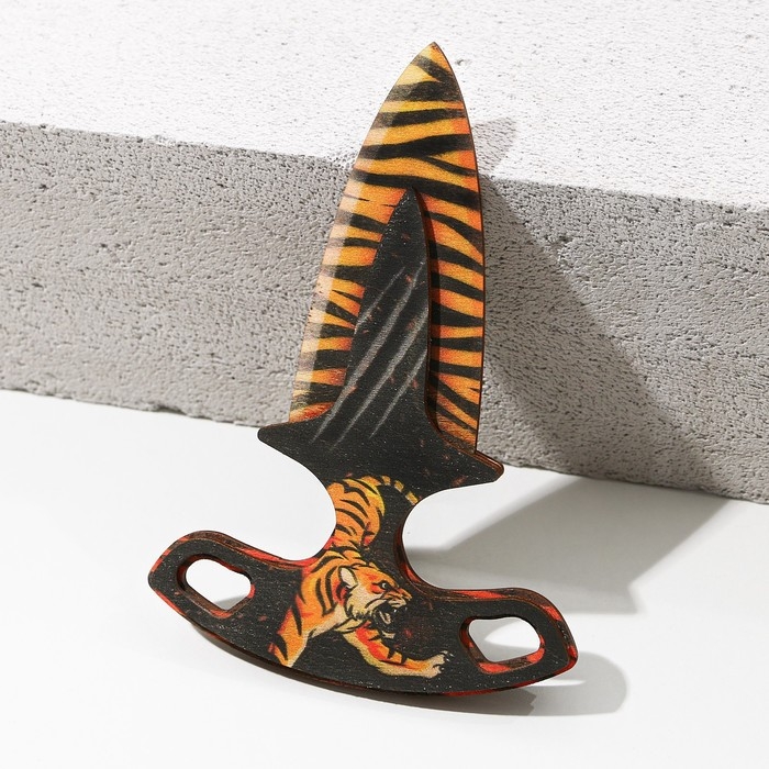 Деревянное оружие, детское сувенирное «Тигр», нож тычковый, 11 х 15,6 см Деревянное оружие, детское сувенирное «Тигр», нож тычковый, 11 х 15,6 см