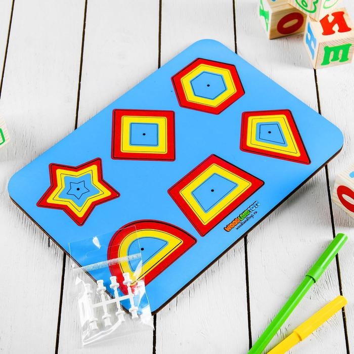 Рамка-вкладыш М. Монтессори «Паутинка 2» МИКС Рамка-вкладыш М. Монтессори «Паутинка 2» МИКС