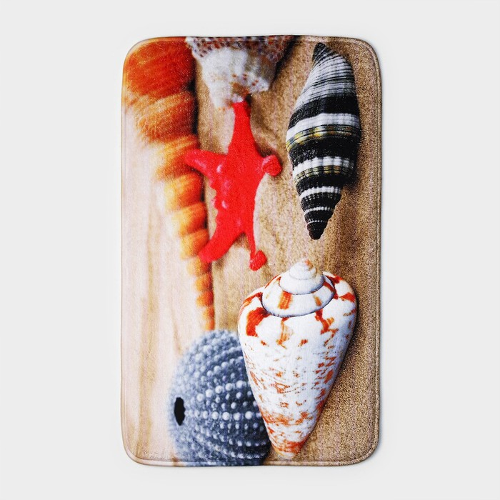 Коврики для ванной и туалета Доляна «Ракушки на песке», 3 шт: 35×39 см, 40×50 см, 45×75 см Коврики для ванной и туалета Доляна «Ракушки на песке», 3 шт: 35×39 см, 40×50 см, 45×75 см