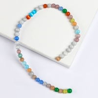 Бусины из натурального камня &laquo;Кошачий глаз&raquo; набор 50 шт., 1 шт. &mdash; 8 мм, МИКС