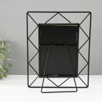 Фоторамка металл на 1 фото 13х18 см "Лофт. Треугольники" черный 20,5х1х25 см