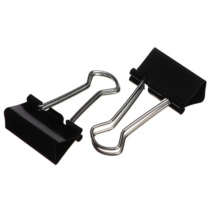 Набор зажимов для бумаг 32 мм, 24 штук, в пластиковой тубе, черные Набор зажимов для бумаг 32 мм, 24 штук, в пластиковой тубе, черные